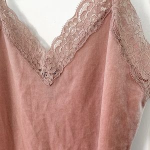 DUSTY ROSE VELVET BODYSUIT